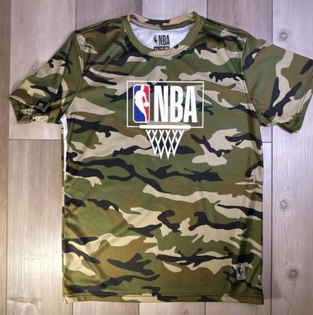 NBA Basketball Camouflage Active Tee Kids XL 18-20